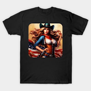 Western Era Oil Painting Art - Woman #13 T-Shirt